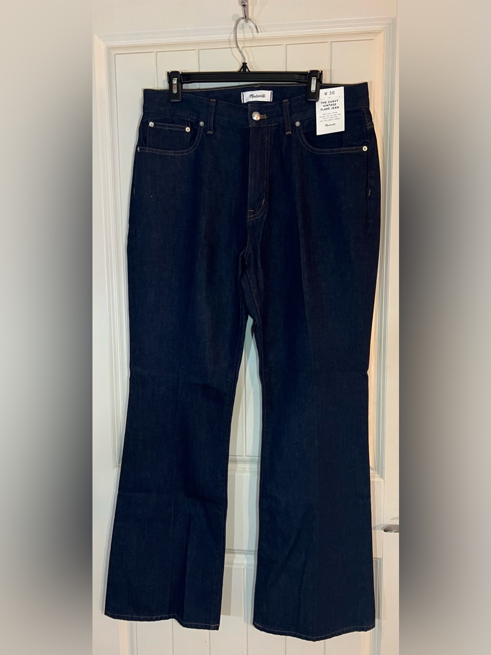 Madewell Curvy Vintage Flare Jeans size 30 dark wash NWT